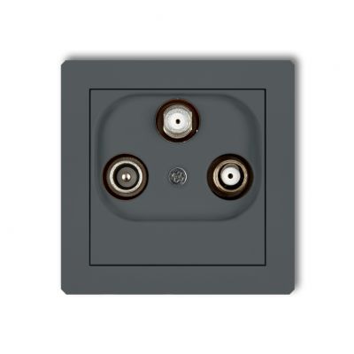 KARLIK DECO Gniazdo antenowe SAT-TV grafitowy mat 28DGSN (28DGSN)