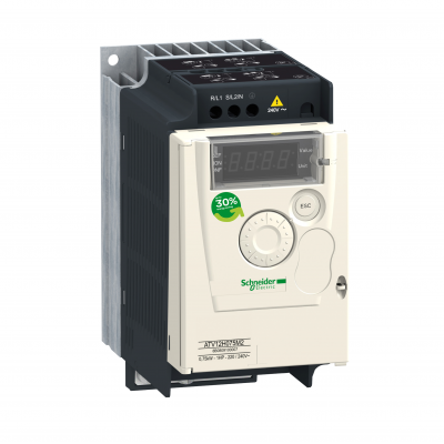 Przemiennik częstotliwości ATV12 1 fazowe 200/240VAC 50/60Hz 0.55kW 3.5A IP20 ATV12H055M2 SCHNEIDER (ATV12H055M2)