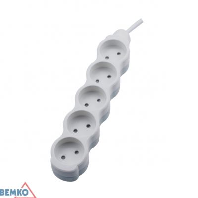 PRZEDŁUŻACZ NEW 1.0 5 GN. BEZ /0/ 1.0MM X 3.0M BEMKO (S-B04-NA5GB3M)