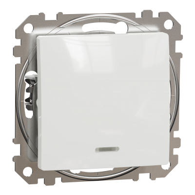 Sedna Design & Elements Przycisk zwierny zwierny z podświetleniem biały SDD111111L SCHNEIDER (SDD111111L)