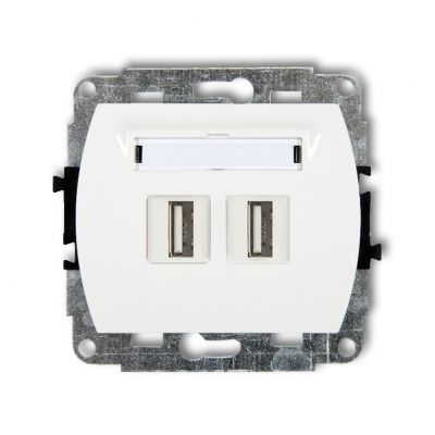 KARLIK TREND Gniazdo podwójne 2xUSB A-A 2.0 biały GUSB-2 (GUSB-2)