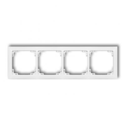 KARLIK DECO Ramka poczwórna z tworzywa DECO Soft biały mat 25DRSO-4 (25DRSO-4)