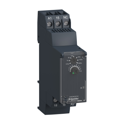 Zelio Time Przekaźnik czasowy gwiazda trójkąt 24 240V AC/DC 0.05s/ 300h styk 1C/O 8A RE22R1QCMU SCHNEIDER (RE22R1QCMU)