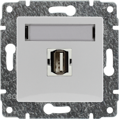 VENA ; Gniazdo multimedialne USB BIAŁY (510451)