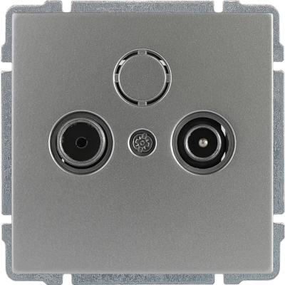 KOS 66 ; Gniazdo antenowe RTV końcowe, bez ramki,  ALUMINIUM (664073)