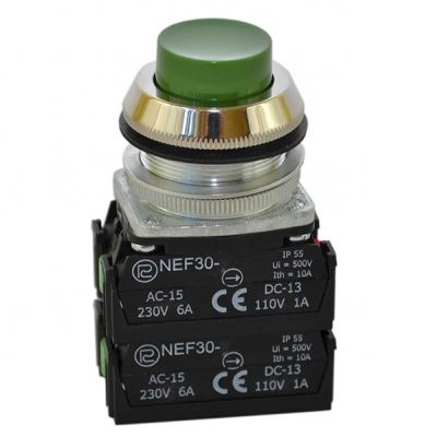 Przycisk NEF30-W2X2Y/W3 zielony (W0-NEF30-W 2X2Y/W3 Z)