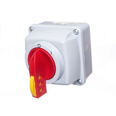 Łącznik krzywkowy 0-I 3P 25A w obudowie na kłódkę IP44 Łuk E25-13/5 952514 ELEKTROMET (952514)
