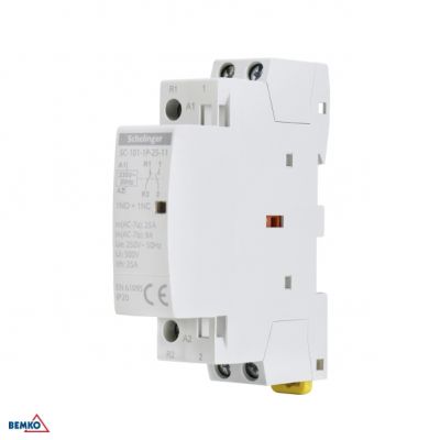 STYCZNIK MODUŁOWY SC101 1P 25A TYP 11 (1NO+1NC) SCHELINGER BEMKO (A62-SC-101-1P-25-11)