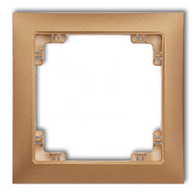 KARLIK DECO Ramka pojedyncza z tworzywa DECO Soft złoty metalik 8DRSO-1 (8DRSO-1)