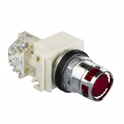 Harmony 9001K Przycisk podświetlany czerwony LED 24/48V AC/DC 10A BA9s 1C/O fi30 9001K3L35RH13 SCHNEIDER (9001K3L35RH13)