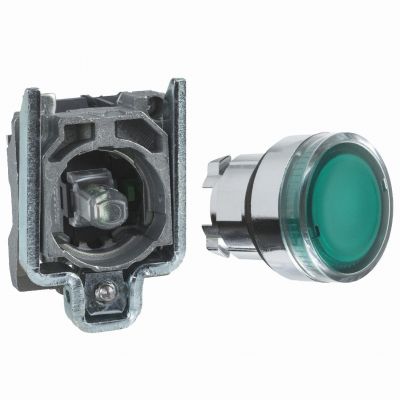 Harmony XB4 Przycisk zielony kompletny podświetl. fi22 z samopowrotem 1Z 24V XB4BW33B1 SCHNEIDER (XB4BW33B1)