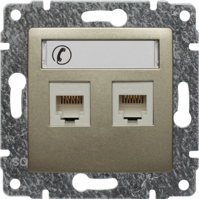 VENA:SATYNA GN.TELEFONICZNE RJ 11 PODW, B/RAMKI, Z ETYKIETĄ (515064)