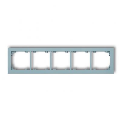 KARLIK DECO Ramka pięciokrotna z tworzywa DECO Pastel Matt lazurowa 48DR-5 (48DR-5)