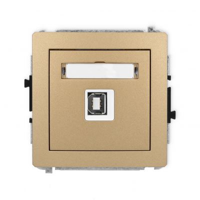 KARLIK DECO Gniazdo pojedyncze USB A-B 2.0 złoty metalik 8DGUSB-3 (8DGUSB-3)