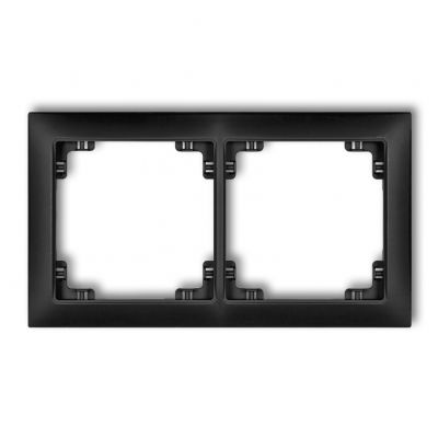 KARLIK DECO Ramka podwójna z tworzywa DECO Soft czarny mat 12DRSO-2 (12DRSO-2)