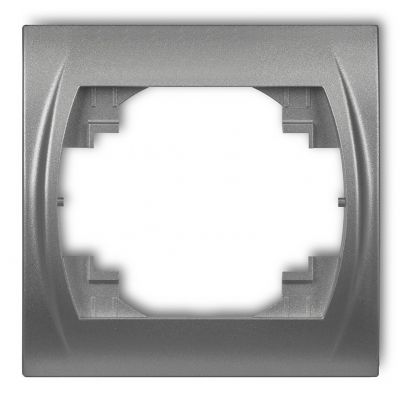 KARLIK LOGO Ramka pozioma pojedyncza srebrny metalik 7LRH-1 (7LRH-1)