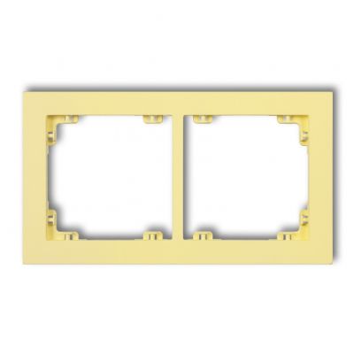 KARLIK DECO Ramka uniwerstalna podwójna z tworzywa DECO Pastel Matt kanarkowy 43DR-2 (43DR-2)