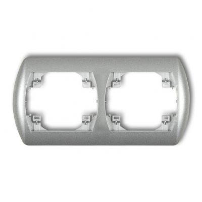 KARLIK TREND Ramka pozioma podwójna srebrny metalik 7RH-2 (7RH-2)