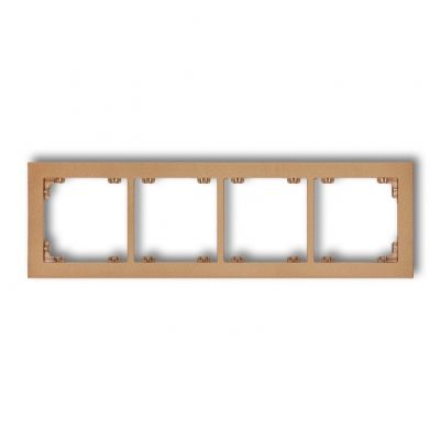 KARLIK DECO Ramka poczwórna z tworzywa złoty metalik 8DR-4 (8DR-4)