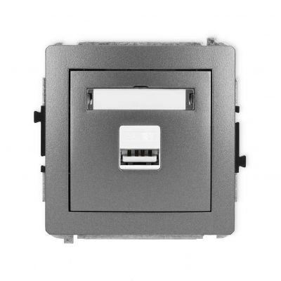 KARLIK DECO Ładowarka USB pojedyncza USB A, 10W max., 5V, 2A grafitowy 11DCUSB-3 (11DCUSB-3)