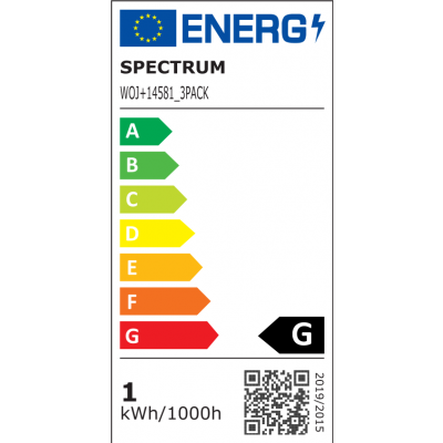 Żarówka LED KULKA E27 230V 1W COG ciepła biel CLEAR SPECTRUM 3-PACK (WOJ+14581_3PACK)