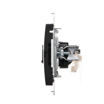 Simon 54 Gniazdo komputerowe podwójne RJ45 kat 6 z przesłoną przeciwkurzową czarny mat D62.01/49 KONTAKT (D62.01/49)