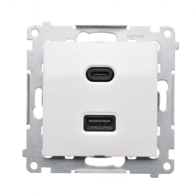 SIMON 54 Ładowarka USB C+A 30 W 230V biały DEC2CAQ.01/11 KONTAKT (DEC2CAQ.01/11)