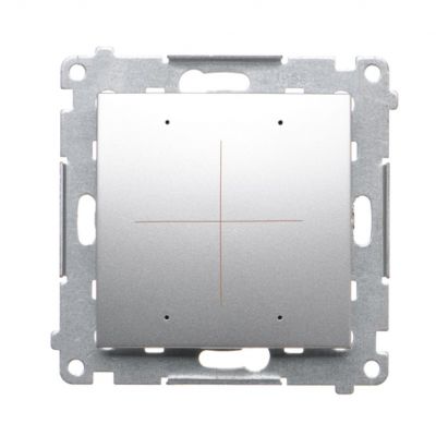 Simon 54 Elektroniczny łącznik/przycisk 4-krotny do sterowania 4 obwodami srebrny mat DEW4.01/43 KONTAKT (DEW4.01/43)
