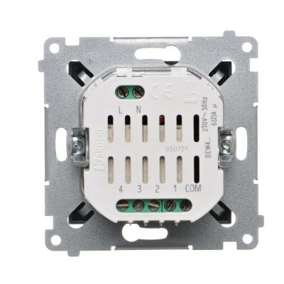 Simon 54 Elektroniczny łącznik/przycisk 4-krotny do sterowania 4 obwodami brąz mat DEW4.01/46 KONTAKT (DEW4.01/46)