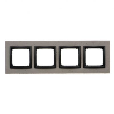 SIMON 54 NATURE WMDZ-0140xS-098 Ramka 4-krotna Nature-Beton, CZARNY CHARAKTER, IP20/IP44. (IP44-nale DRN4/98 KONTAKT (DRN4/98)