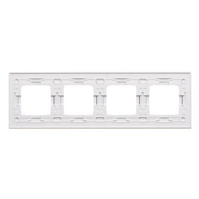SIMON 54 NATURE WMDZ-0140xS-068 Ramka 4-krotna Nature-Szkło, CZARNA PERŁA, IP20/IP44. (IP44-należy z DRN4/68 KONTAKT (DRN4/68)
