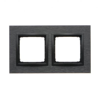SIMON 54 NATURE WMDZ-0120xS-083 Ramka 2-krotna Nature-Metal, INOX DARK, IP20/IP44. (IP44-należy zast DRN2/83 KONTAKT (DRN2/83)