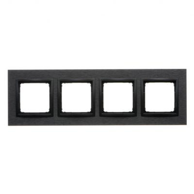 SIMON 54 NATURE WMDZ-0140xS-083 Ramka 4-krotna Nature-Metal, INOX DARK, IP20/IP44. (IP44-należy zast DRN4/83 KONTAKT (DRN4/83)