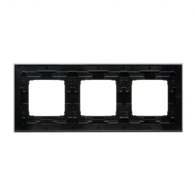 SIMON 54 NATURE WMDZ-0130xS-082 Ramka 3-krotna Nature-Metal, INOX NERO, IP20/IP44. (IP44-należy zast DRN3/82 KONTAKT (DRN3/82)