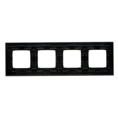 SIMON 54 NATURE WMDZ-0140xS-082 Ramka 4-krotna Nature-Metal, INOX NERO, IP20/IP44. (IP44-należy zast DRN4/82 KONTAKT (DRN4/82)