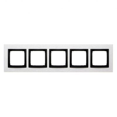 SIMON 54 NATURE WMDZ-0150xS-082 Ramka 5-krotna Nature-Metal, INOX NERO, IP20/IP44. (IP44-należy zast DRN5/82 KONTAKT (DRN5/82)