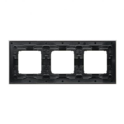 SIMON 54 NATURE WMDZ-0130xS-081 Ramka 3-krotna Nature-Metal, SATYNOWA NOC, IP20/IP44. (IP44-należy z DRN3/81 KONTAKT (DRN3/81)