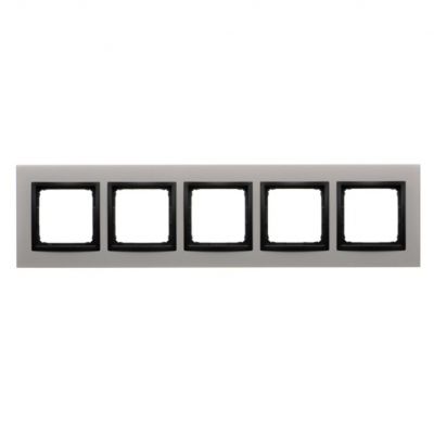 SIMON 54 NATURE WMDZ-0150xS-081 Ramka 5-krotna Nature-Metal, SATYNOWA NOC, IP20/IP44. (IP44-należy z DRN5/81 KONTAKT (DRN5/81)