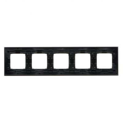 SIMON 54 NATURE WMDZ-0150xS-081 Ramka 5-krotna Nature-Metal, SATYNOWA NOC, IP20/IP44. (IP44-należy z DRN5/81 KONTAKT (DRN5/81)