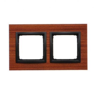 SIMON 54 NATURE WMDZ-0120xS-087 Ramka 2-krotna Nature-Drewno, CZARNY ORZECH, IP20/IP44. (IP44-należy DRN2/87 KONTAKT (DRN2/87)