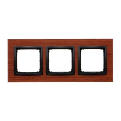 SIMON 54 NATURE WMDZ-0130xS-087 Ramka 3-krotna Nature-Drewno, CZARNY ORZECH, IP20/IP44. (IP44-należy DRN3/87 KONTAKT (DRN3/87)