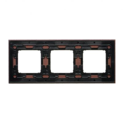 SIMON 54 NATURE WMDZ-0130xS-087 Ramka 3-krotna Nature-Drewno, CZARNY ORZECH, IP20/IP44. (IP44-należy DRN3/87 KONTAKT (DRN3/87)
