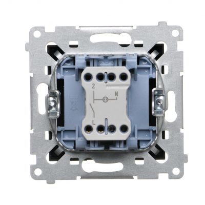 Simon 54 Łącznik pojedynczy jednobiegunowy z sygnalizacją załączenia LED szybkozłączka czarny DW1ZL.01/49 KONTAKT (DW1ZL.01/49)