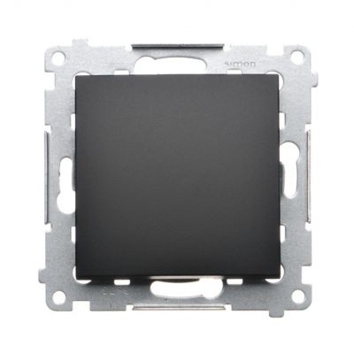Simon 54 Łącznik schodowy bez piktogramu 10A 250V szybkozłączka czarny DW6.01/X/49 KONTAKT (DW6.01/X/49)