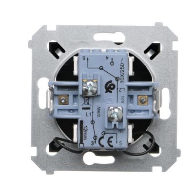 Simon 54 Łącznik schodowy podwójny z podświetleniem bez piktogramu 10A 250V zaciski śrubowe czarny DW6/2L.01/X/49 KONTAKT (DW6/2L.01/X/49)