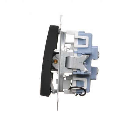 Simon 54 Łącznik schodowy podwójny z podświetleniem bez piktogramu 10A 250V zaciski śrubowe czarny DW6/2L.01/X/49 KONTAKT (DW6/2L.01/X/49)