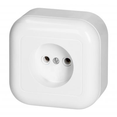 Gniazdo pojedyncze natynkowe 2p 16A, 250V, FAN, biały (NT-15F BIAŁY)
