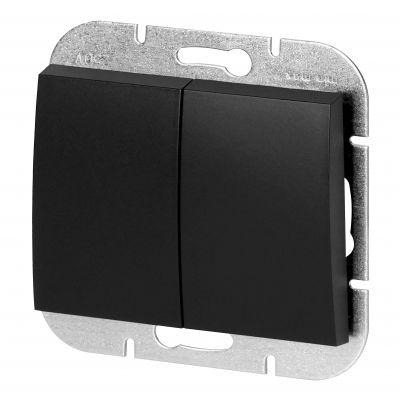 Łącznik podtynkowy świecznikowy Onyx, 10A, 250V, WP-2O, czarny (OR-OE-7501/B)