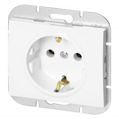 Gniazdo pojedyncze podtynkowe 2P+Z Schuko Onyx, 16A, 250V, PT-17O, biały (OR-OE-7505(GS)/W)