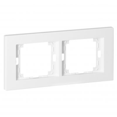 Ramka podwójna Onyx, Ra-2O, biały (OR-OE-7520/2/W)